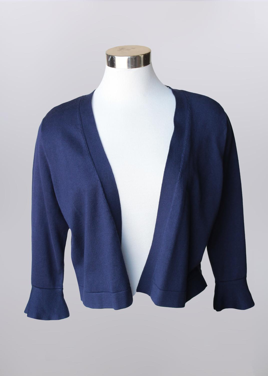 Keren Hart - Ruffled Sleeve Knit Bolero