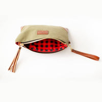 Funky Monkey - Women's Check Lined Wristlet