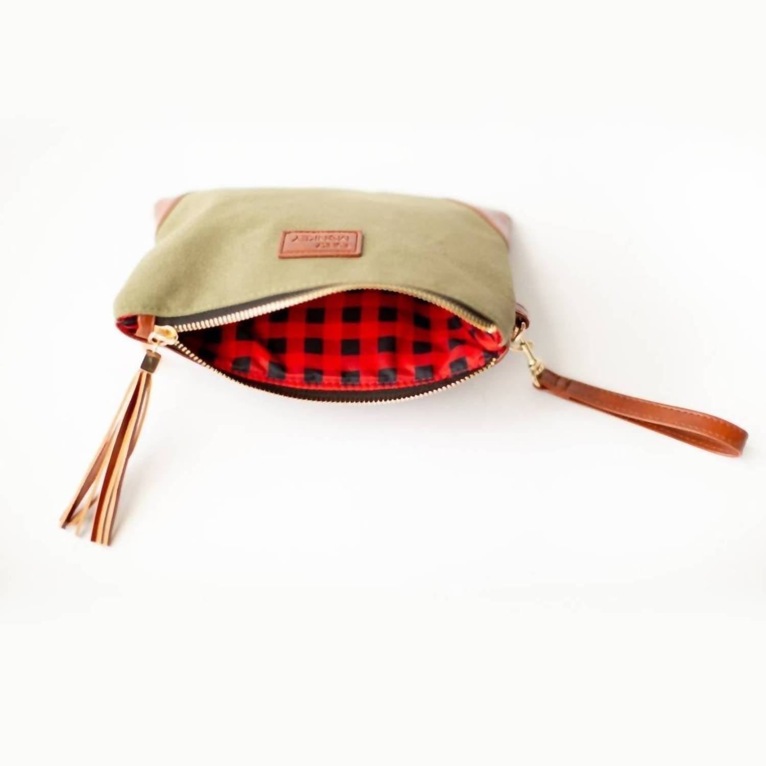 Funky Monkey - Women's Check Lined Wristlet