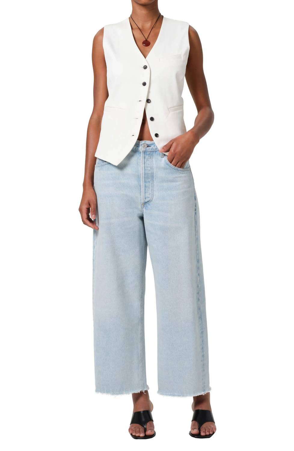 Citizens Of Humanity - Ayla Raw Hem Crop Jeans