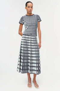 Simkhai - Micah Scalloped Knit Midi Skirt