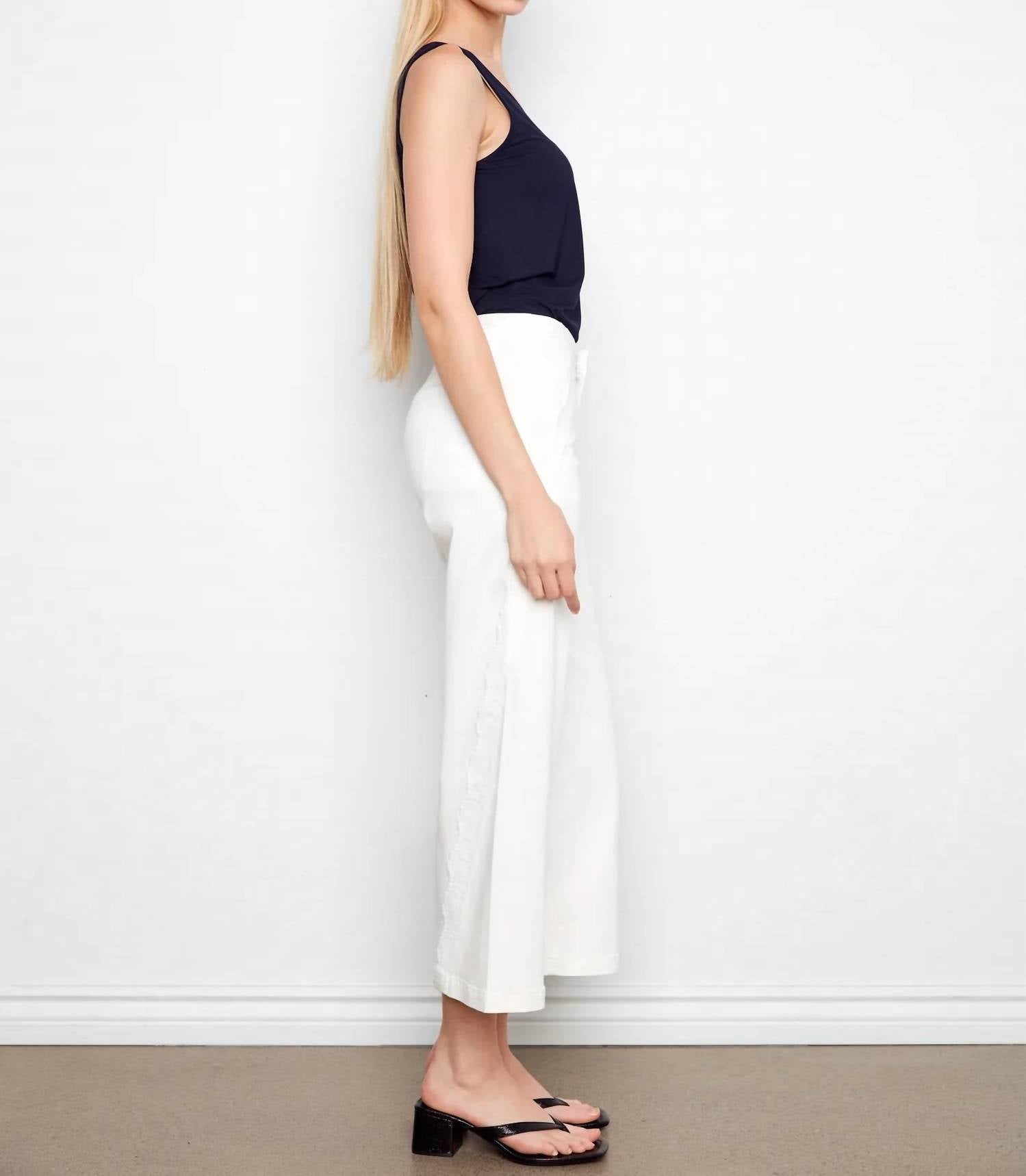 Charlie B - Scallop Edge Wide Leg Jeans