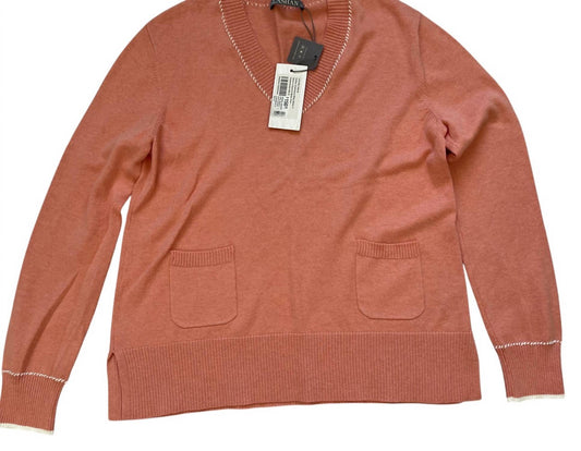 Alashan Cashmere - Women's Whip Stitch V Neck Sweater