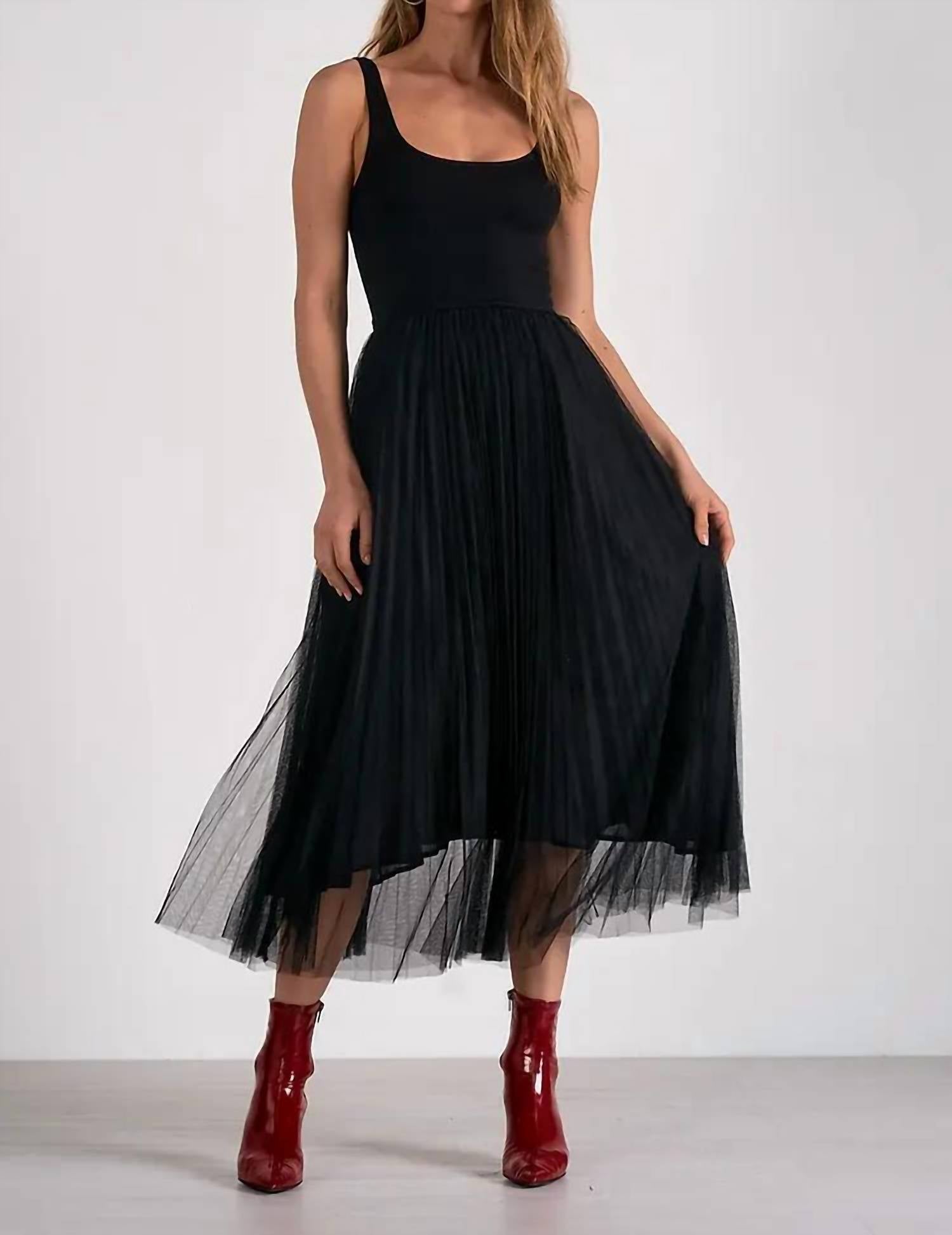 Elan - Maxi Tank Tulle Skirt Dress