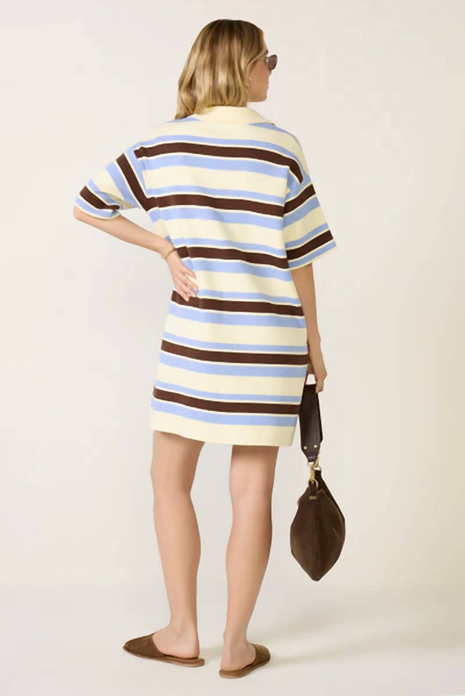 525 America - Point Collar Polo Dress