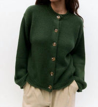 all : row Hannah Relaxed Cardigan in green - women's cardigan - view 4
