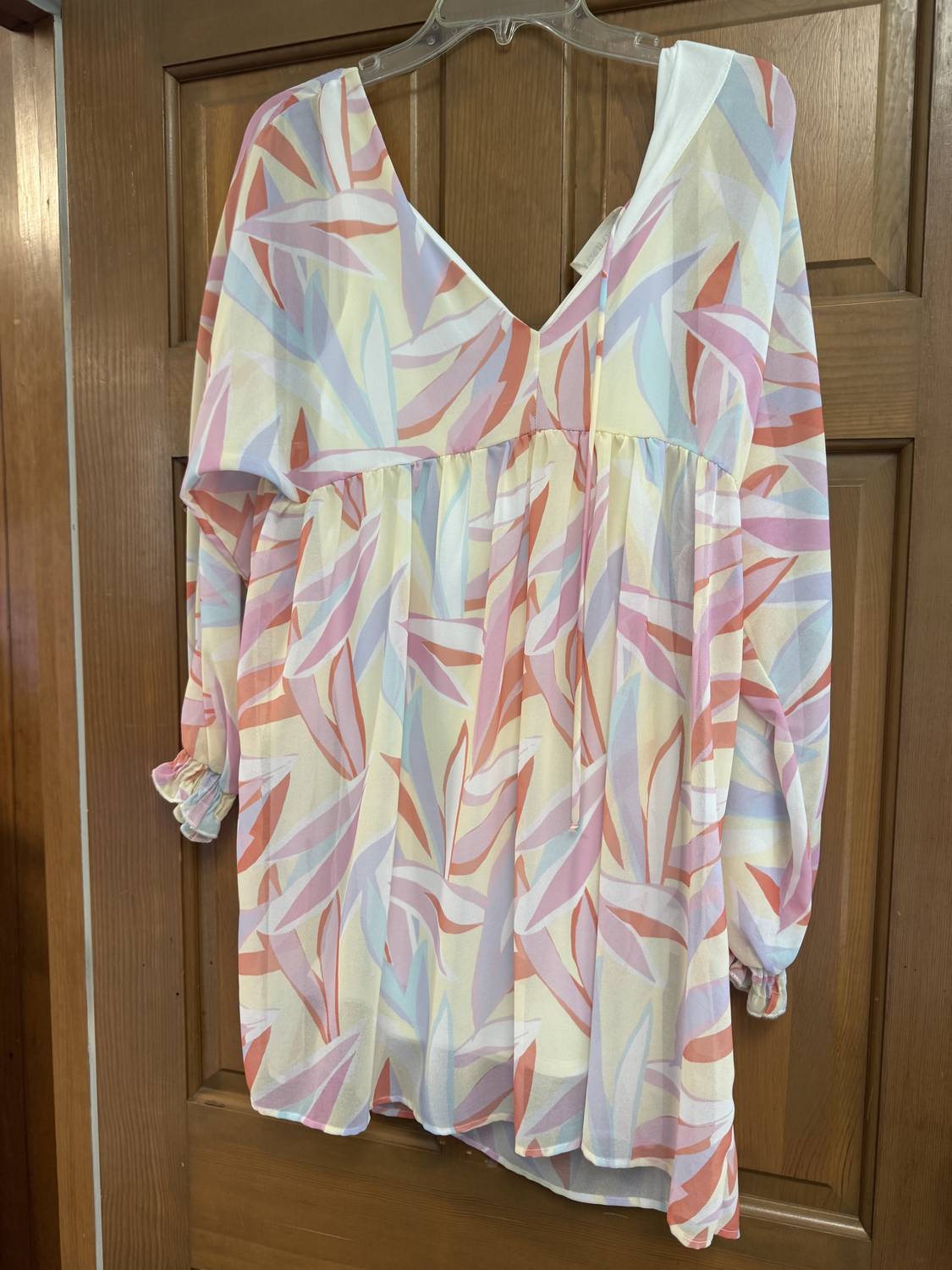 Peach Love - Women's Long Sleeve Dress