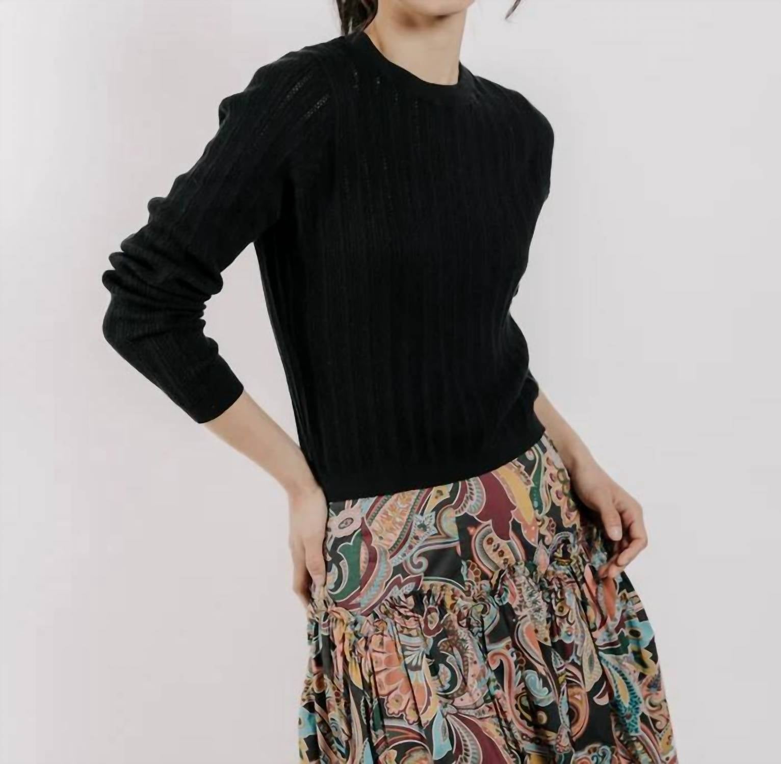 Love The Label - Sarafina Pointelle Knit Sweater
