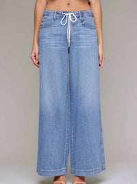 HIDDEN Drawstring Lightweight Jeans in light denim - women's jeans