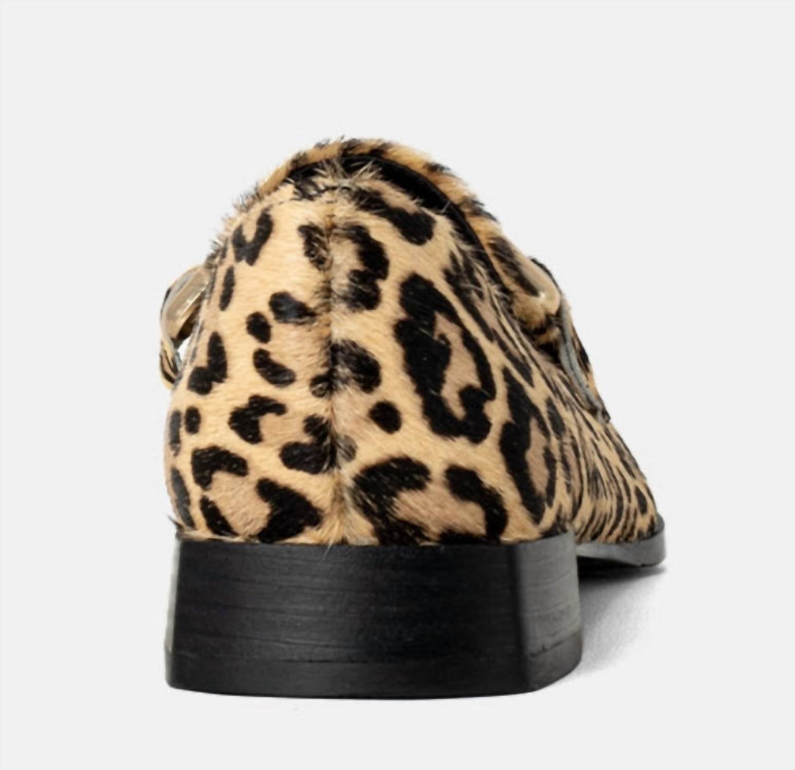 SHU SHOP Women's Therese Leopard Hair Loafers in brown black - women's sneaker - view 4