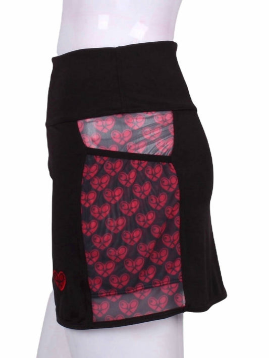 Love Love Tennis - Women's Straight Heart Mesh Skirt