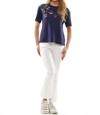 Why Dress American Wine Glass Tee in navy - women's t-shirt - view 4
