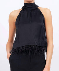 Central Park West - Sylvie Marabou Sweep Top