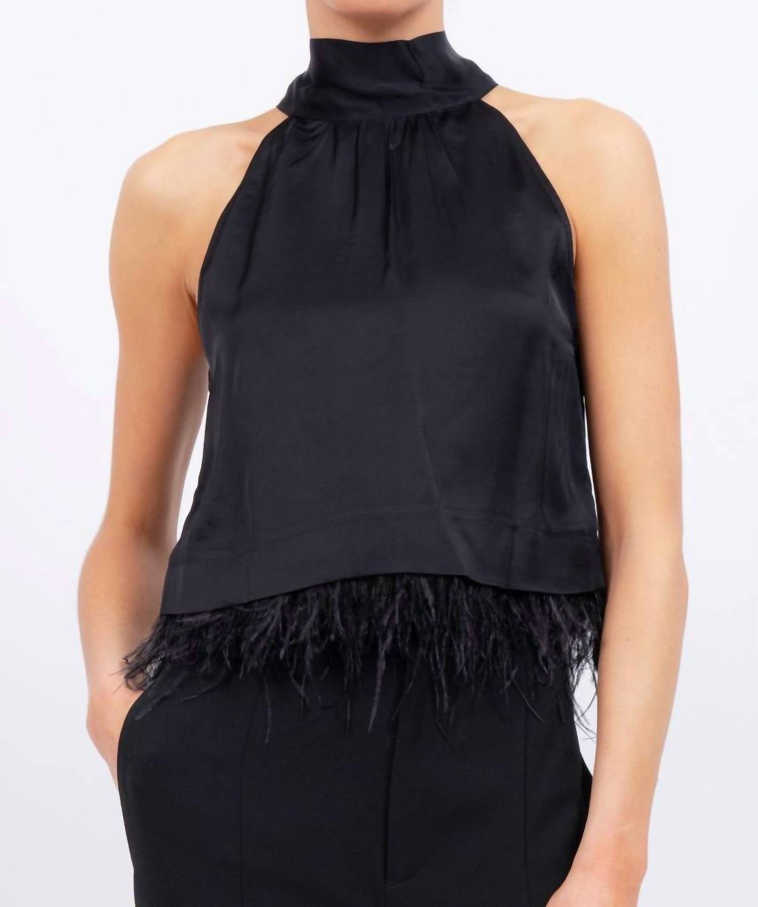 Central Park West - Sylvie Marabou Sweep Top