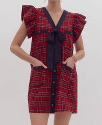 entro Joy Mini Dress in red - women's dress