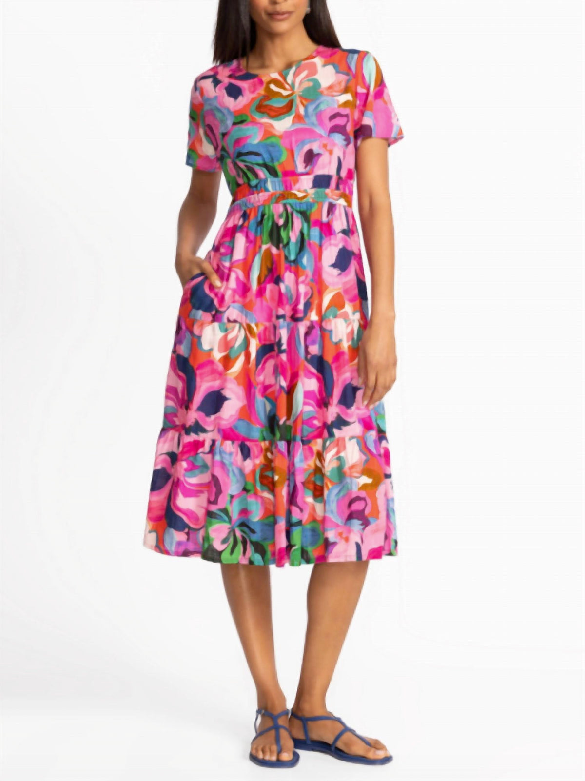 Johnny Was - Smocked Tier Midi Dress