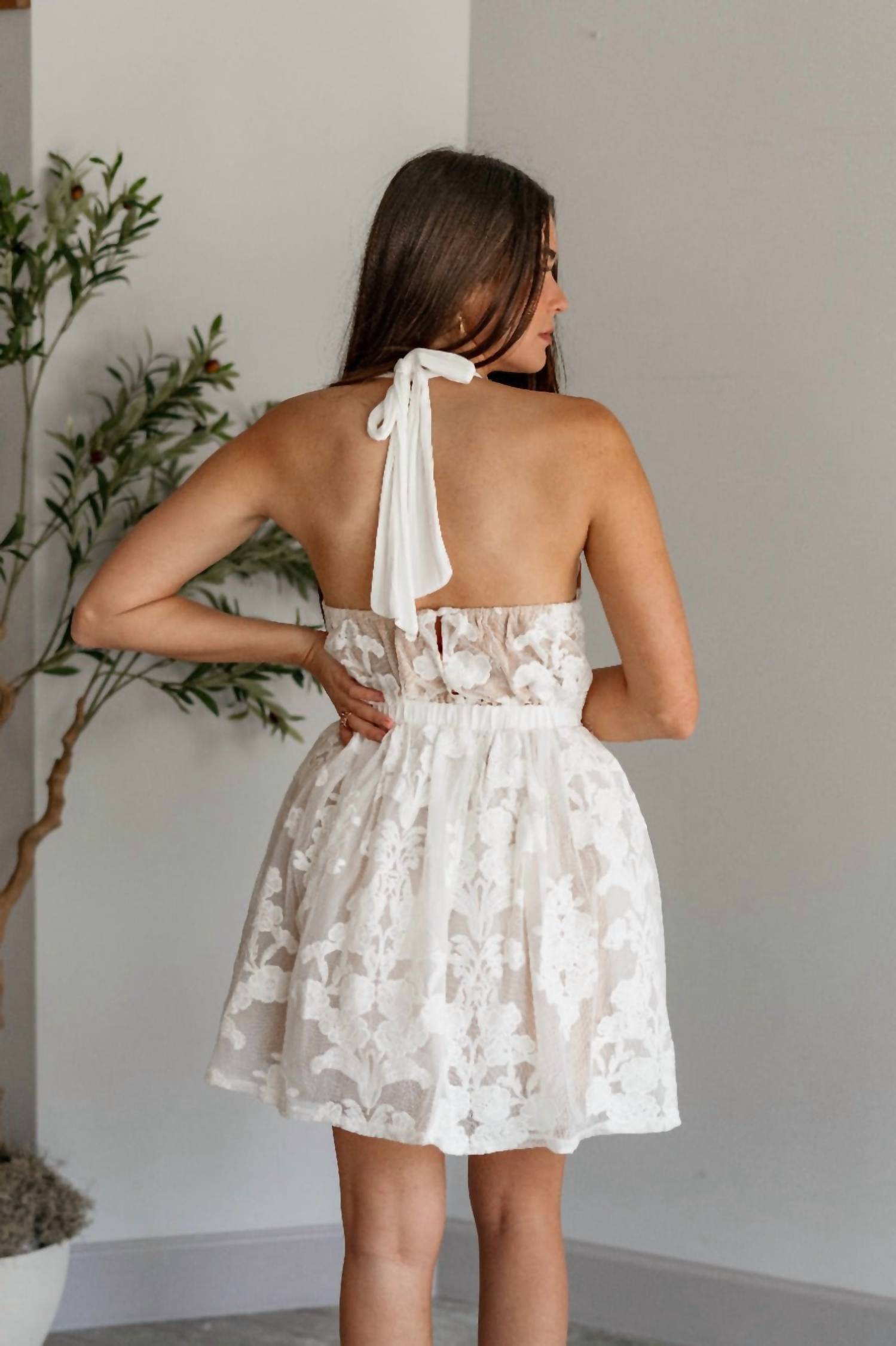 A Father's Love Everlasting Love Mini Dress in cream - women's dress - view 5