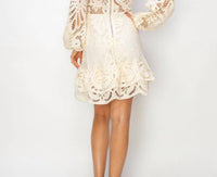Art & Love Usa - Crochet Long Sleeve Mini Dress