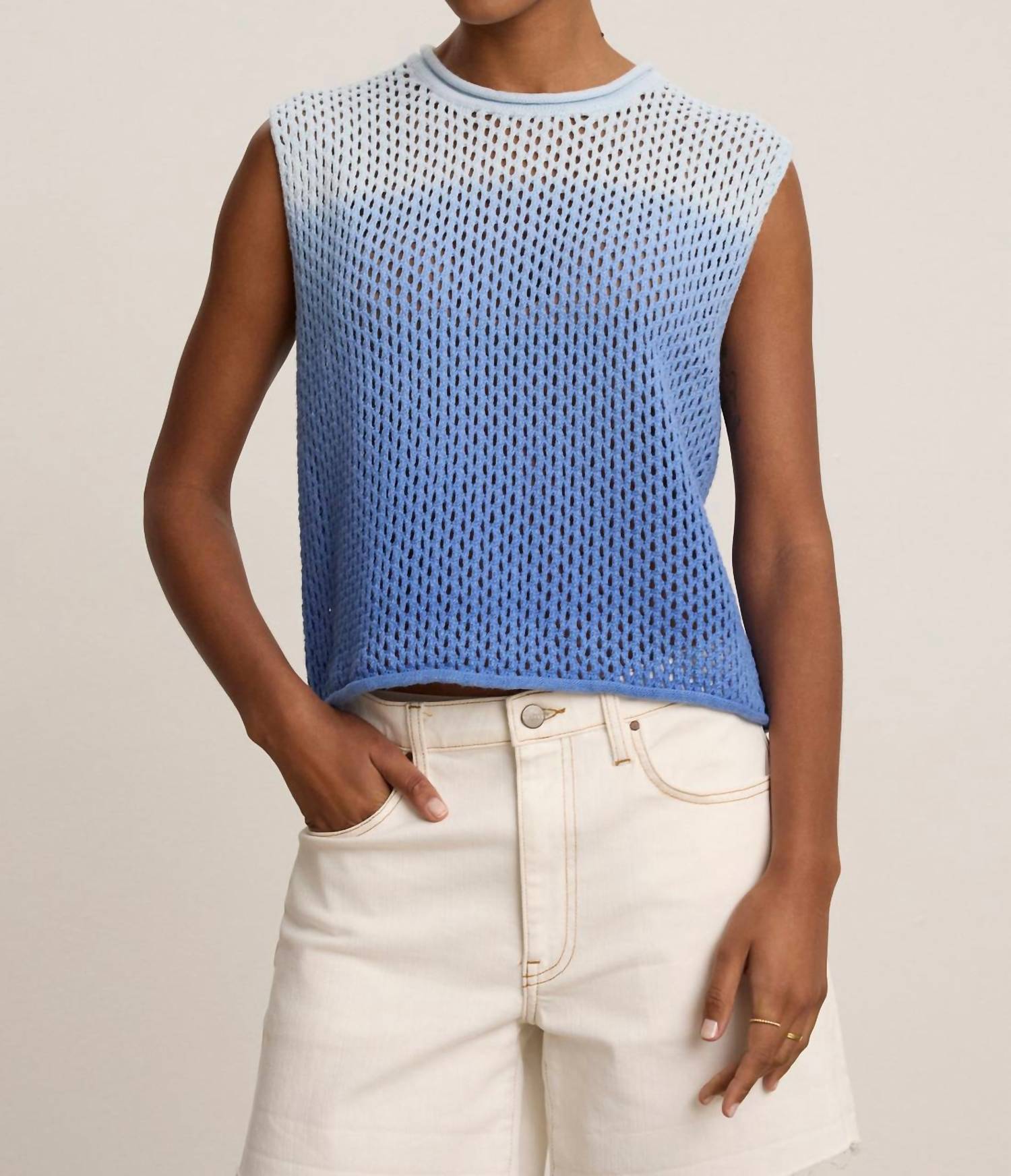 Velvet by Graham & Spencer Nina Mesh Tank Top in horizon - women's shirt