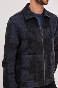 Rails Simon Jacket in black navy block - men's jacket - alternate view