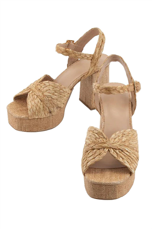 Ccocci - Women's Raffia Platform Sandal