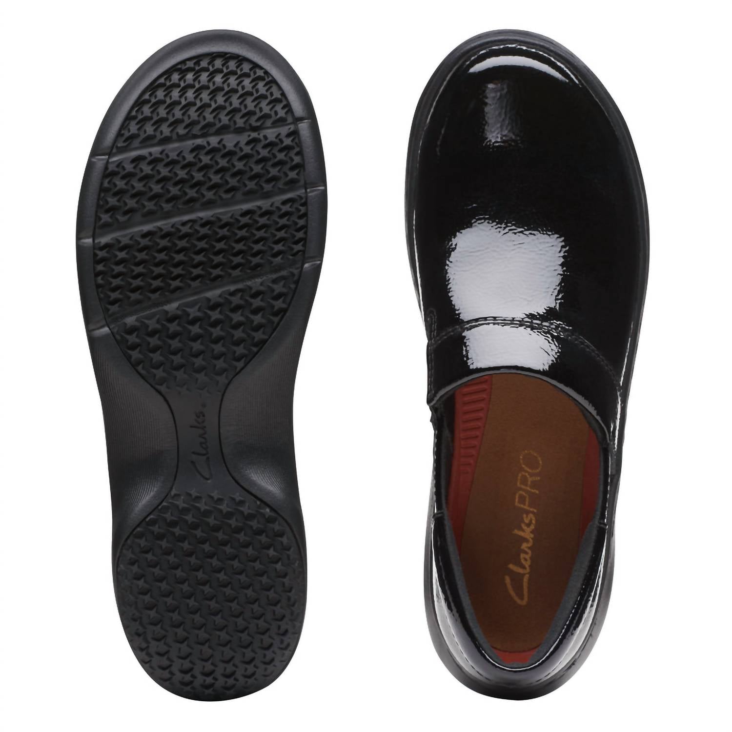 Clarks Women's Pro Gem Clog in black patent - women's shoe - view 4
