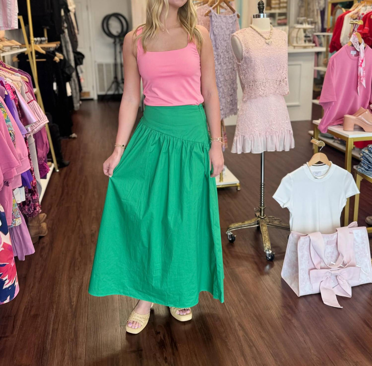 Dolce Cabo - Women's Gathered Midi Skirt