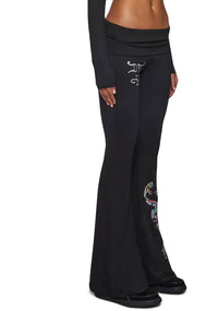 Ed Hardy - Panther Snake Fold Over Yoga Pants