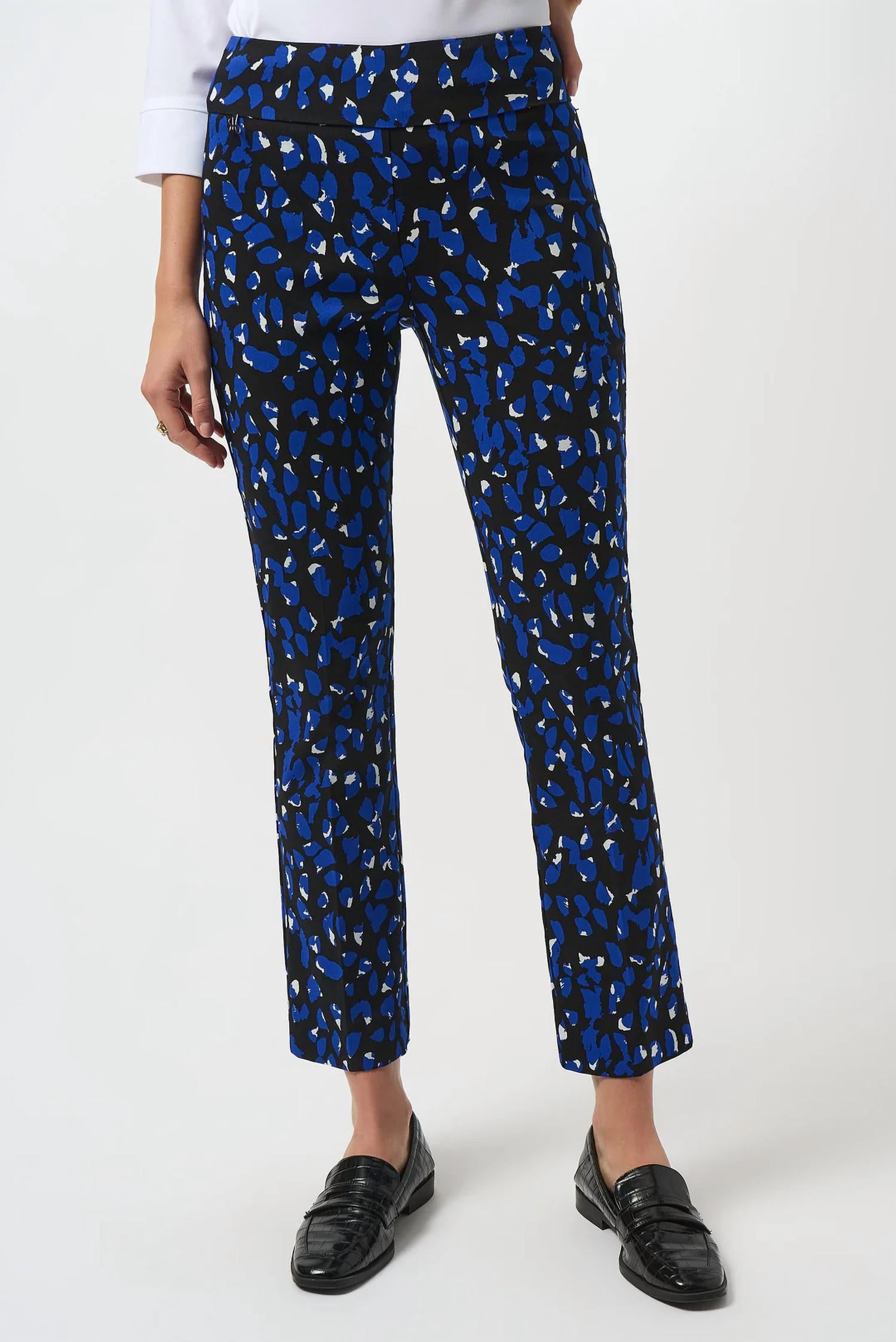 Joseph Ribkoff - Geometric Print Pull-on Straight Leg Pants