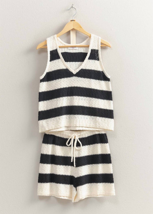 Hyfve - Women's Claire Striped Knit Short Set