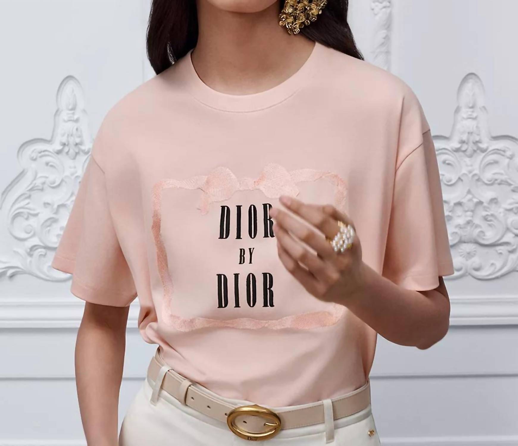 Christian Dior - Pre-loved Embroidered Book Cover Tshirt