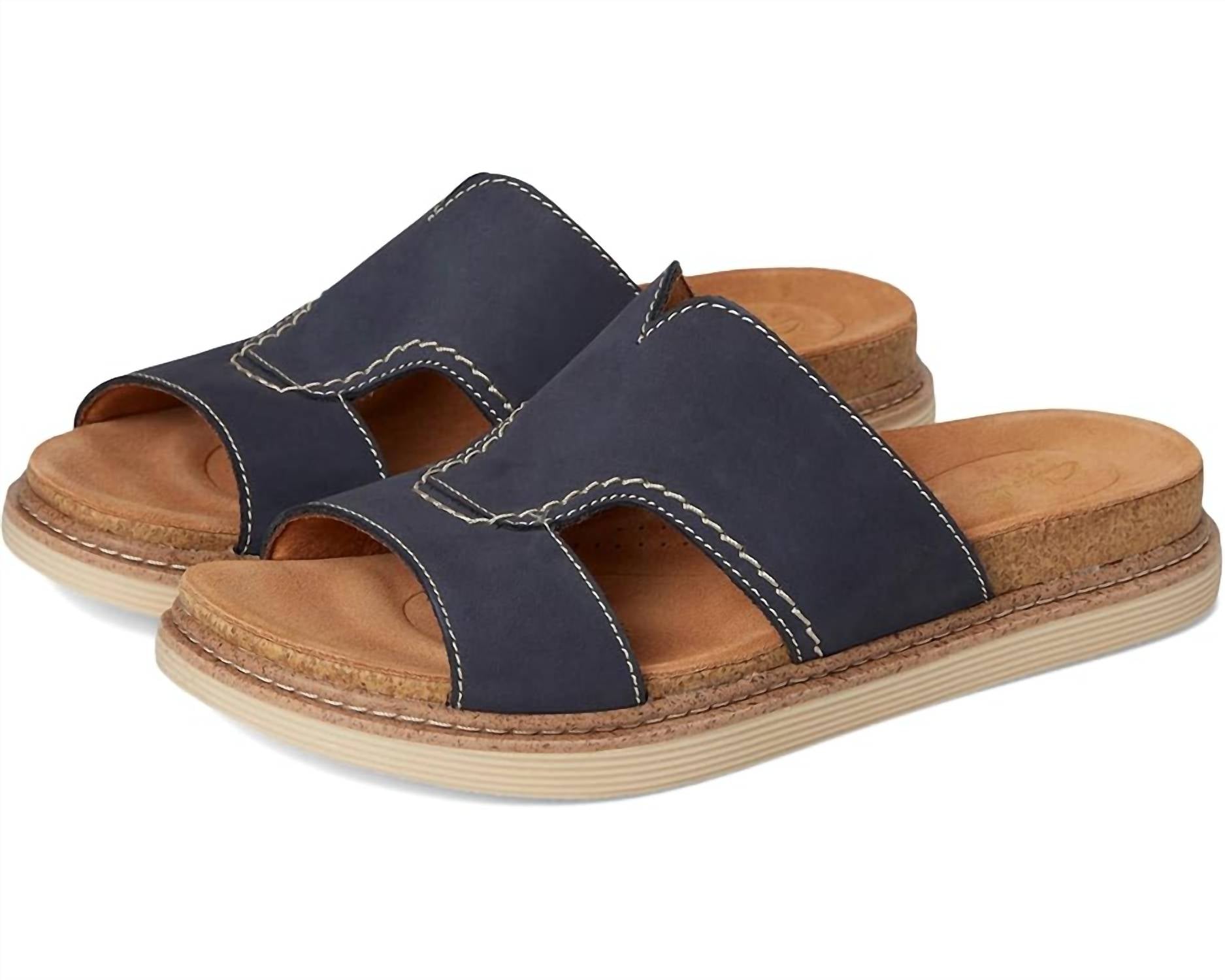 Clarks Women's Arwell Walk Sandal in navy nubuck - women's sandal