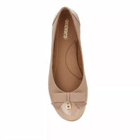 Andrea - Women's Ballerinas With Bow and Golden Lock Charm Flats