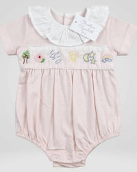 CHRISTIAN ELIZABETH Kid's Wonderful World Bubble Romper in pale pink - kids' item