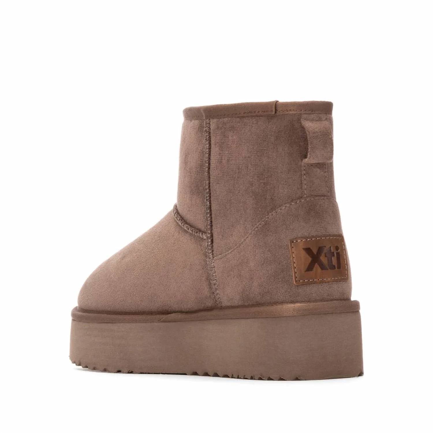 Xti - Women’s Suede Platform Ankle Booties