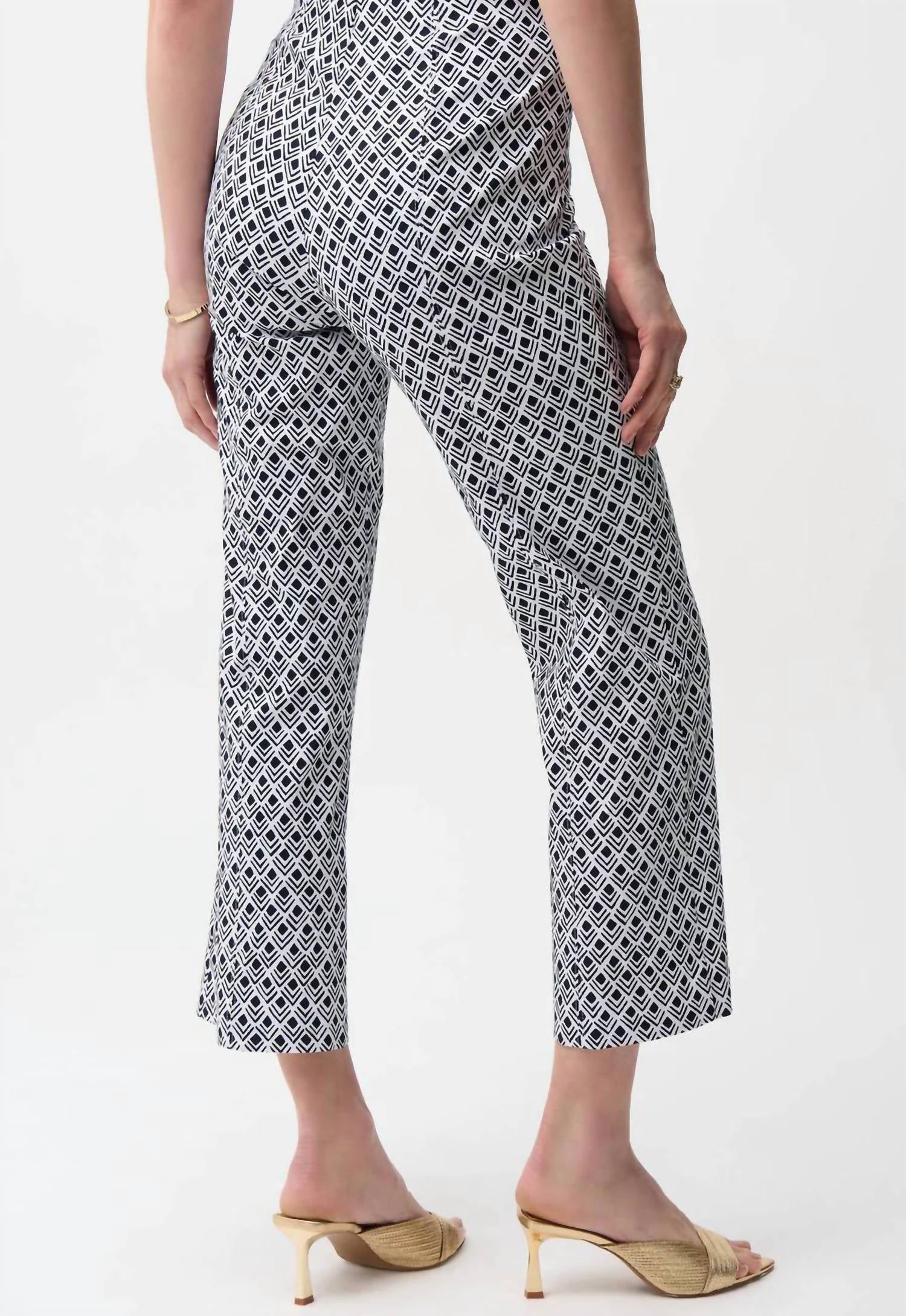 Joseph Ribkoff - Millennium Geometric Flare Pull-on Pants