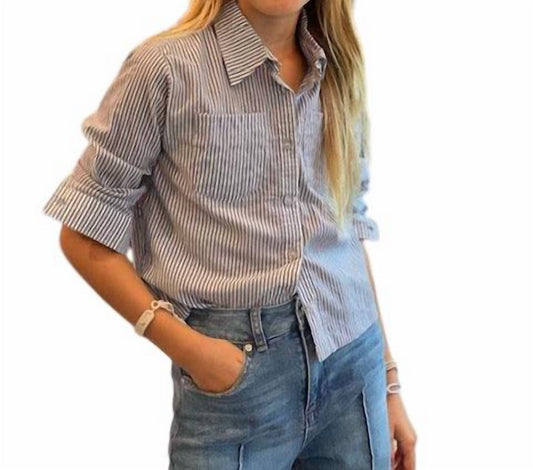 Flowers By Zoe - Stripe Long Sleeve Top