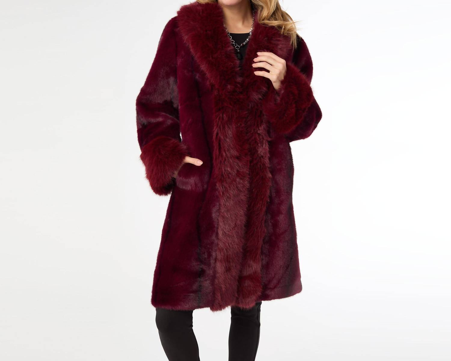Coco + Carmen - Evelyn Faux Fur Shawl Coat