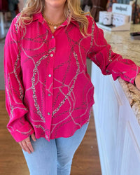 Karen Kane - Delaney Chain Print Blouse