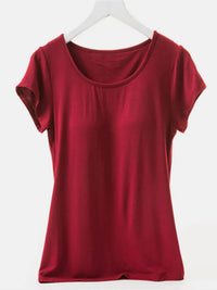 Trendsi - Women's Round Neck Short Sleeve T-shirt Plus