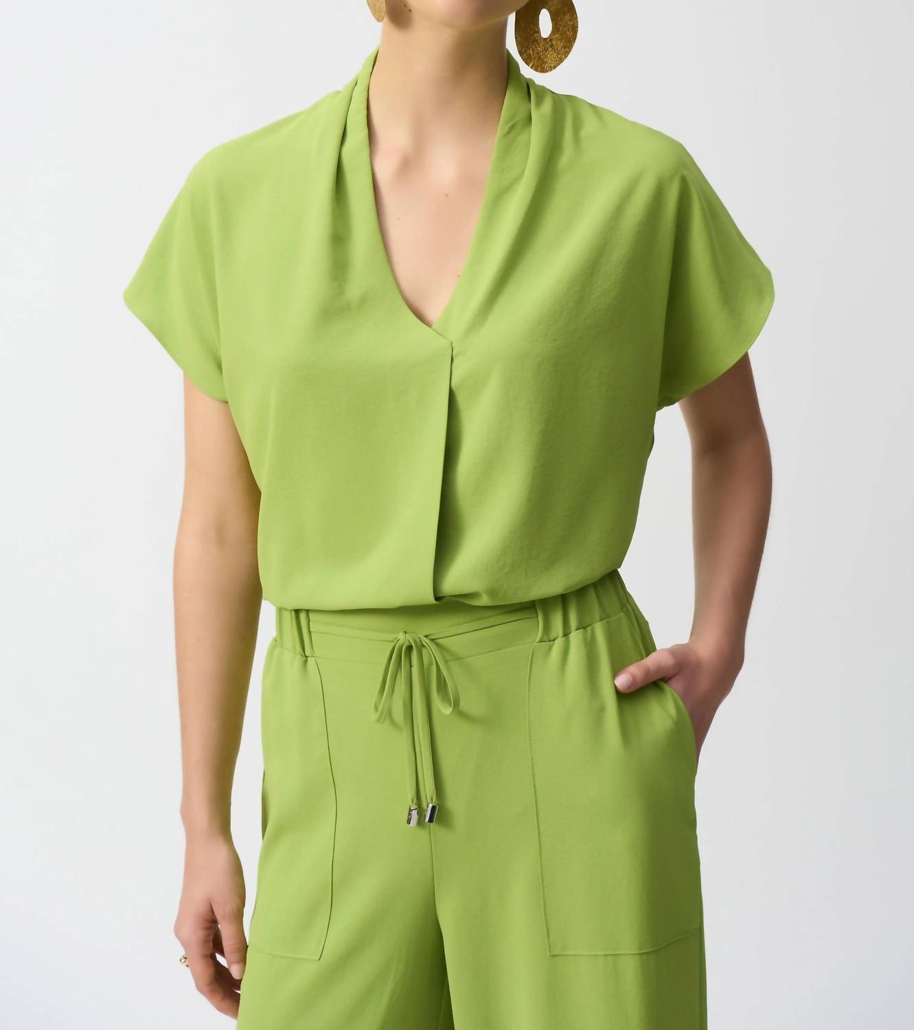 Joseph Ribkoff - V-neck Dolman Sleeve Relaxed Top