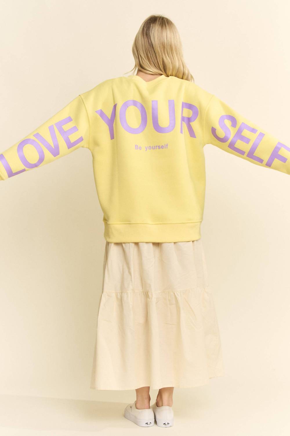Jade By Jane - Love Yourself Be Yourself Oversized Sweatshirt