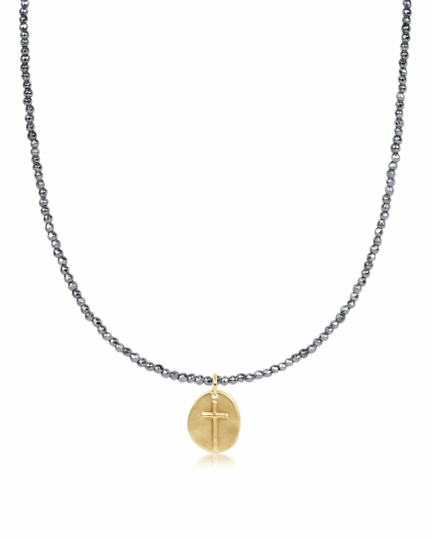 Enewton - Faceted Hematite Inspire Small Charm Necklace