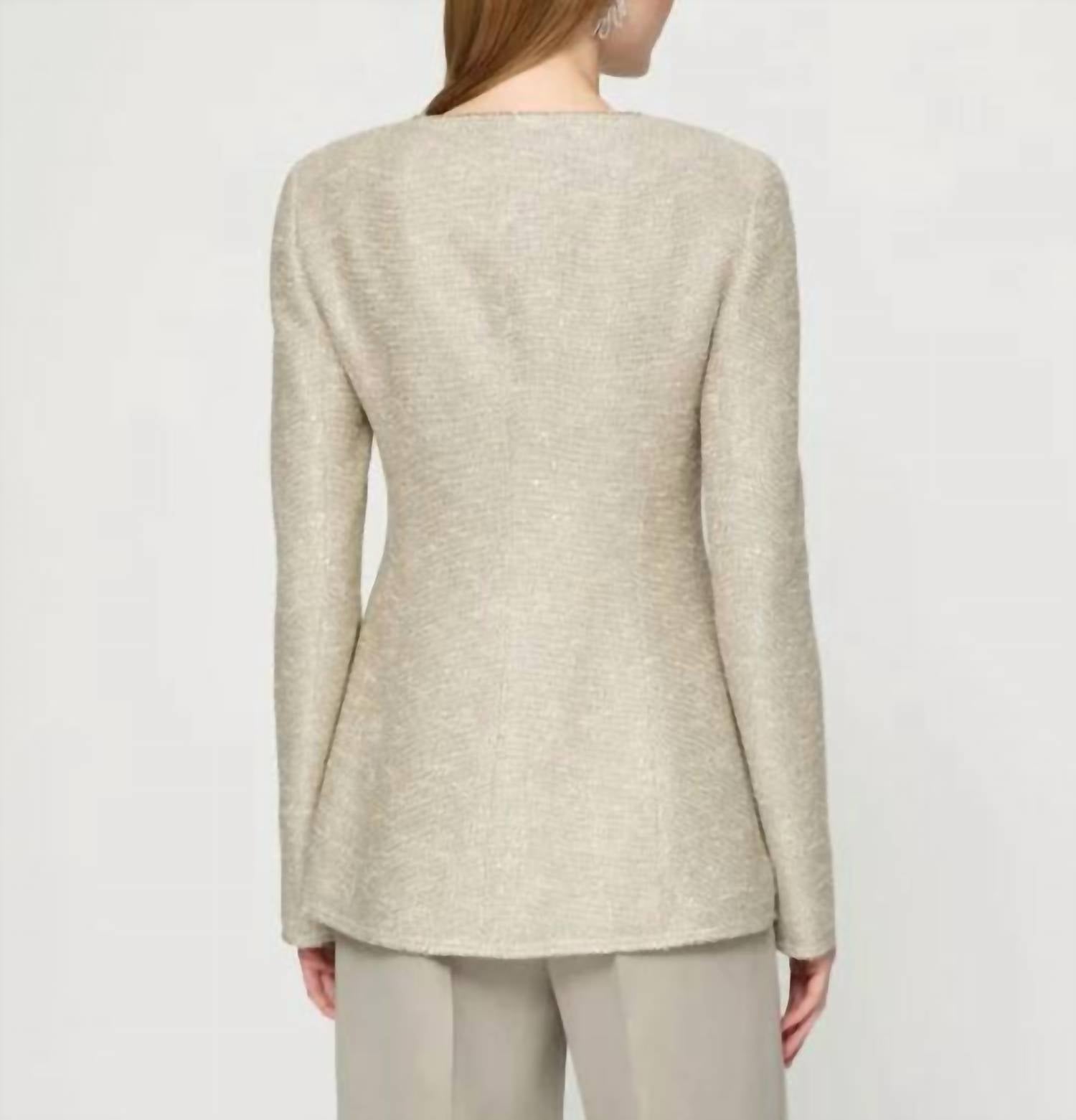 Lafayette 148 - Sequin Speckled Tweed Fitted Jacket