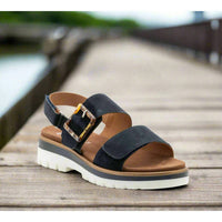 Ara Women's Marabella Sandals in navy suede - women's sandal - detail view