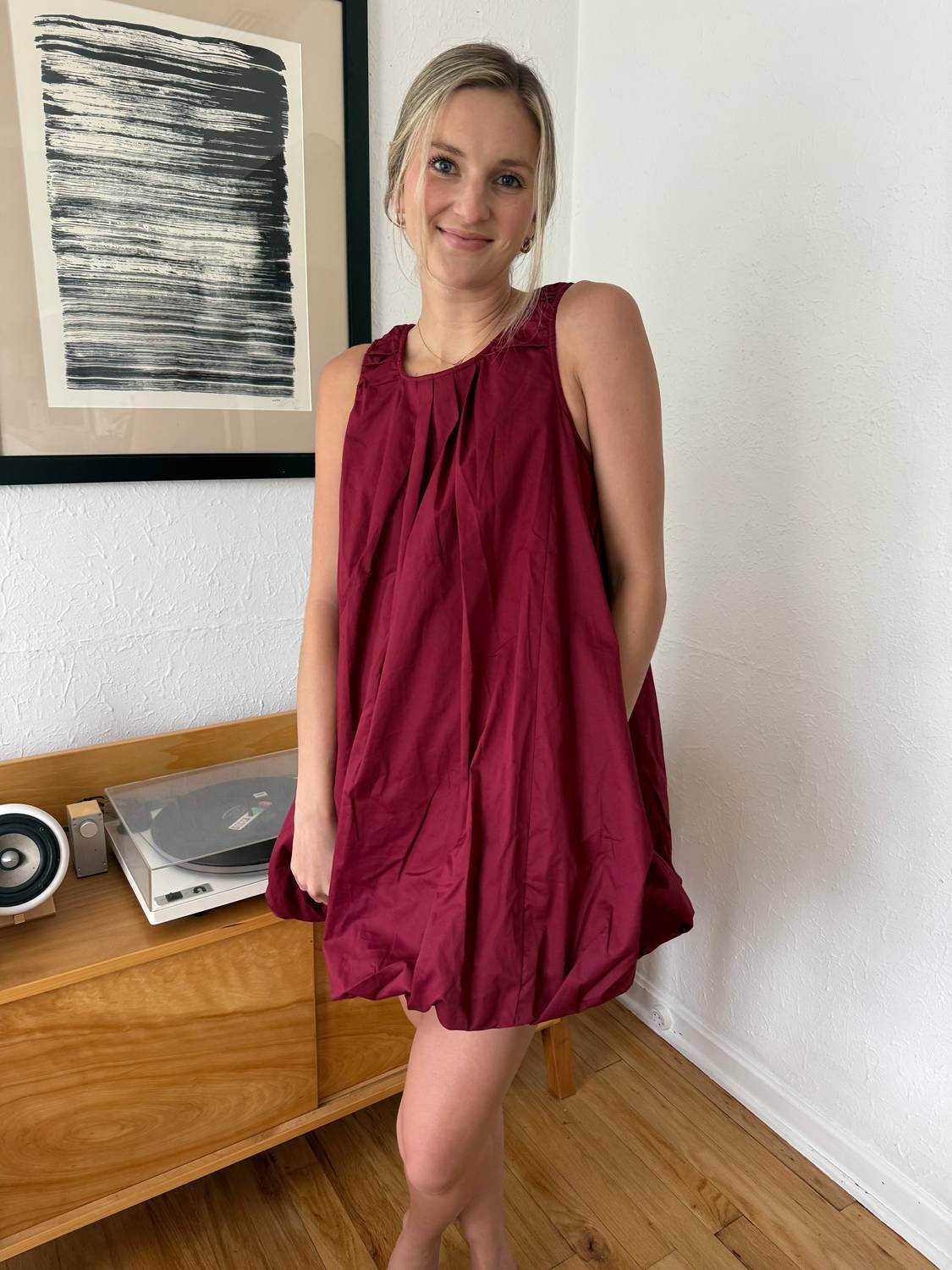 Sofie The Label - Poplin Bubble Hem Mini Dress