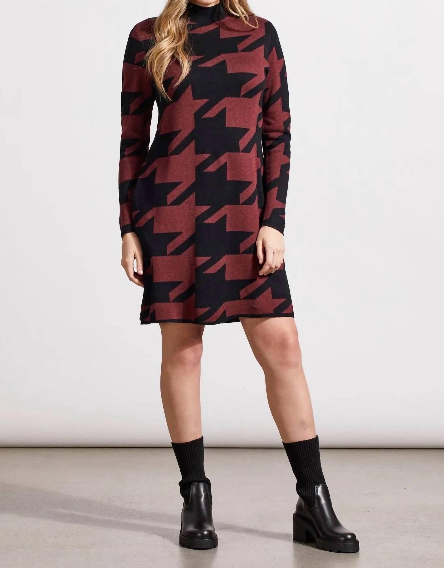 Tribal - Funnel Neck Sweater Dress
