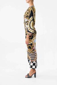 Camilla - Long Split Front Twist Dress
