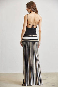 Blithe - Striped Knit Maxi Dress