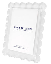 Tara Wilson Designs Scallop Acrylic Picture Frame in white - item